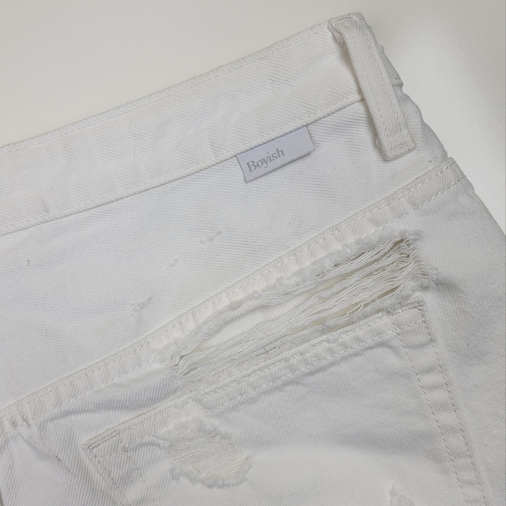 Boyish CODY Distressed High Waist Button Up Shorts 30 - Picture 9 of 10